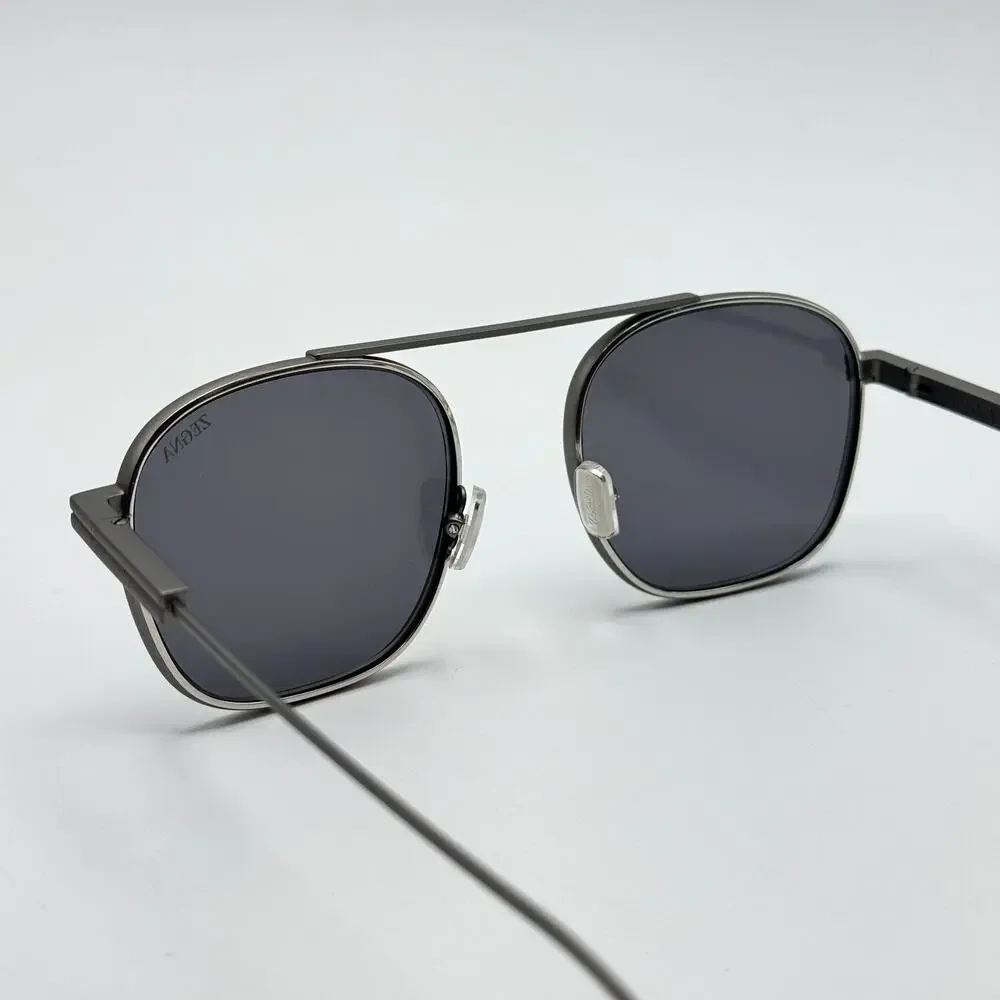 Ermenegildo Zegna Sunglasses EZ0290 09A Matte Gunmetal Frame Gray Lens 53-21-145